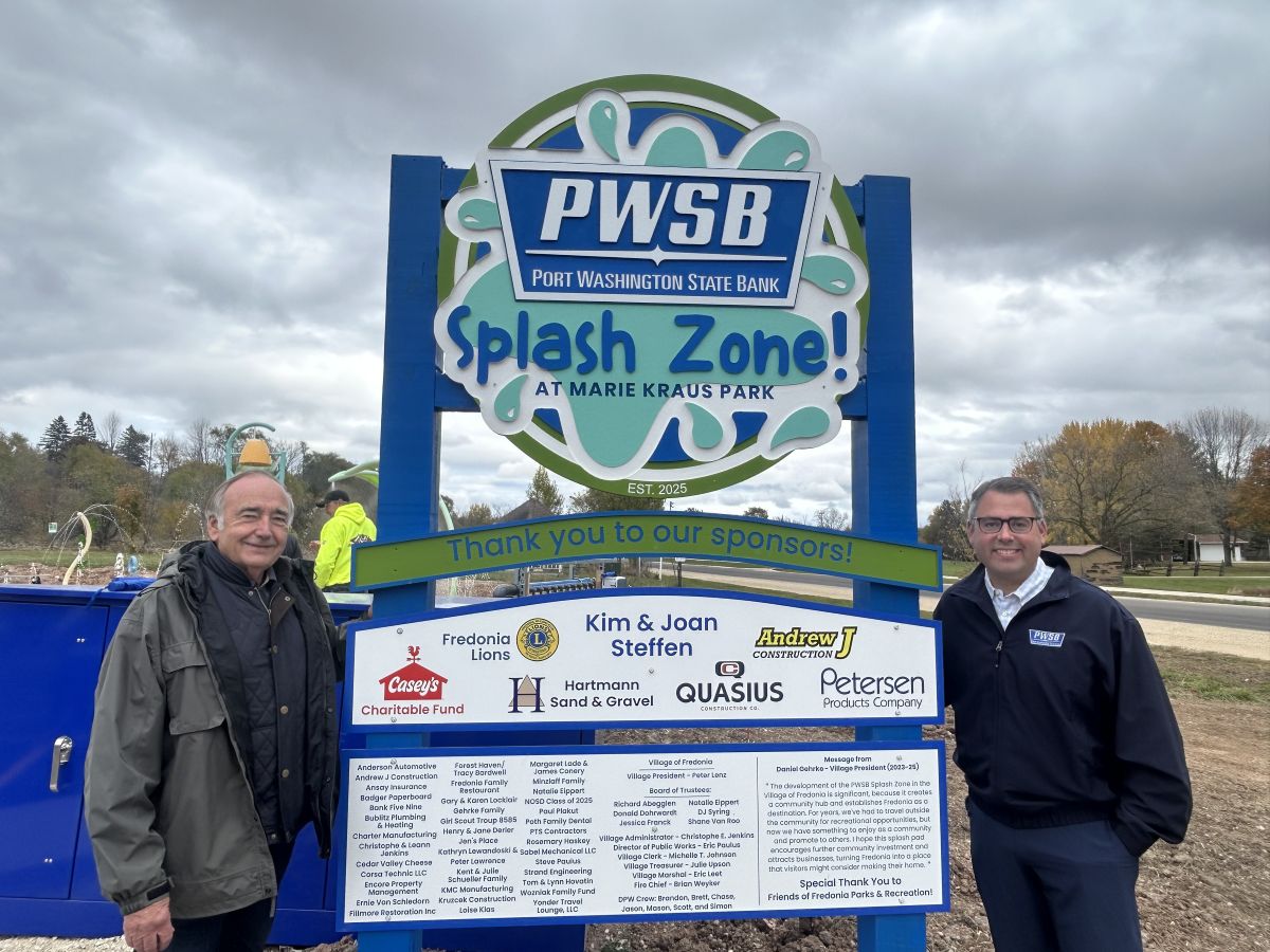 Fredonia's PWSB Splash Zone is Complete - Port Washington State Bank